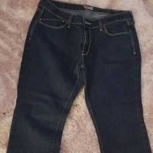 Gently used jeans flare leg great fit short length